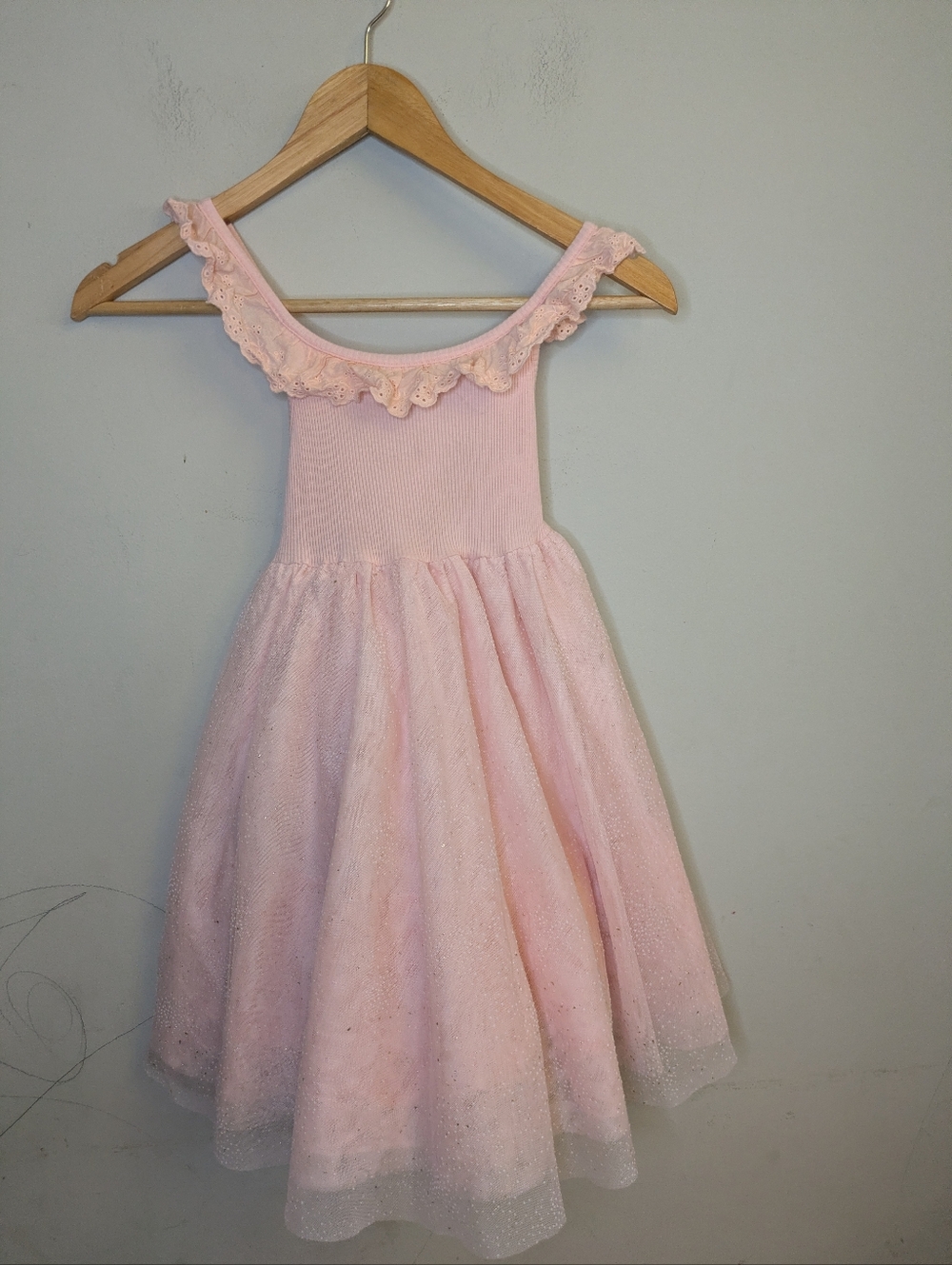 Catherine Malandrino Pink Ruffle Tulle Tank Dress Size 7